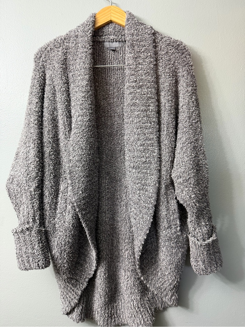 Barefoot Dreams Heather Gray Plush Open-Front Cardigan small /medium